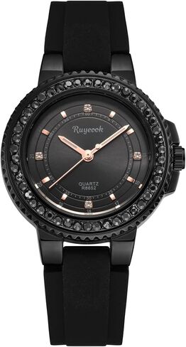 Women's Watch,Crystal Bezel,Quartz Watch for Ladies Female Bling Rhinestone Variety Colors Waterproof Analog Wrist Watches in Saudi Arabia
