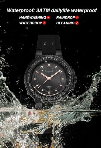 Women's Watch,Crystal Bezel,Quartz Watch for Ladies Female Bling Rhinestone Variety Colors Waterproof Analog Wrist Watches in Saudi Arabia