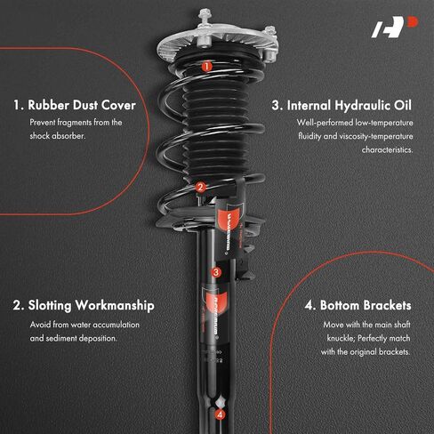 A-Premium Front Complete Strut and Coil Spring Assembly Compatible with BMW 320i 2012-2013, 328i 2012-2016, 335i 2012-2015, 340i 2016-2018, ActiveHybrid 3 2013-2015, 2-PC Set in Saudi Arabia