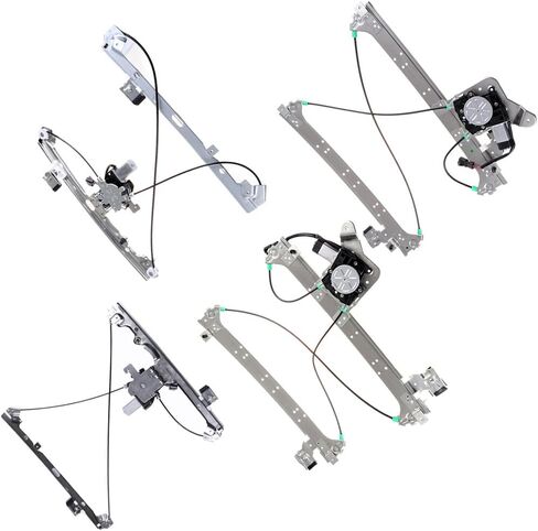 A Set of 4 Side Power Window Regulators with Motor fits for GMC Yukon 2000-2006,for GMC Yukon XL 1500 2000-2006,for GMC Yukon XL 2500 2000-2006 741-644 741-645 741-578 741-579 in Saudi Arabia