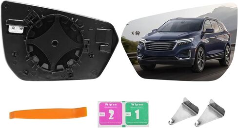 Moonlinks Right Passenger Side Heated With Blind Spot Detection Mirror Glass Replacement Compatible with Chevrolet Equinox 2018-2024/ GMC Terrain 2018-2024 Replace for 23406431 W/O Auto Dimmig Right in Saudi Arabia