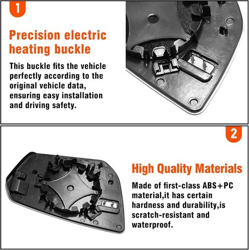 Moonlinks Right Passenger Side Heated With Blind Spot Detection Mirror Glass Replacement Compatible with Chevrolet Equinox 2018-2024/ GMC Terrain 2018-2024 Replace for 23406431 W/O Auto Dimmig Right in Saudi Arabia