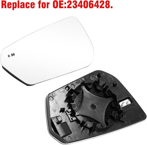Moonlinks Right Passenger Side Heated With Blind Spot Detection Mirror Glass Replacement Compatible with Chevrolet Equinox 2018-2024/ GMC Terrain 2018-2024 Replace for 23406431 W/O Auto Dimmig Right in Saudi Arabia