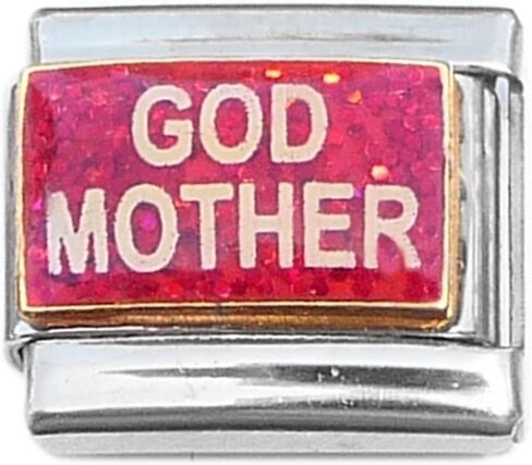 Godmother Red Glitter Italian Charm in Saudi Arabia