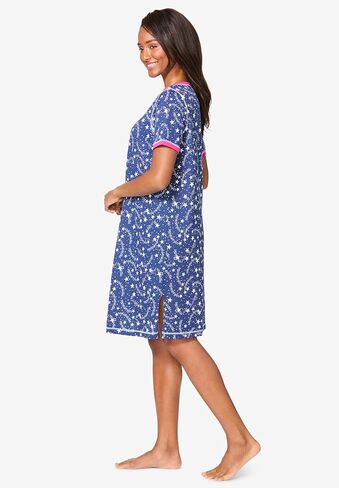 Dreams & Co. قميص نوم قصير من Henley مقاس كبير in Kuwait