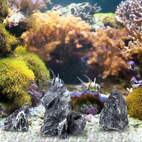 2.5lb Natural Dragon Stones, Aquarium Rocks Decoration Aquascaping Stone Landscaping Model for Fish Tank Decor Terrariums Paludariums Reptile Enclosures Gardens, 2-4 inches in Saudi Arabia