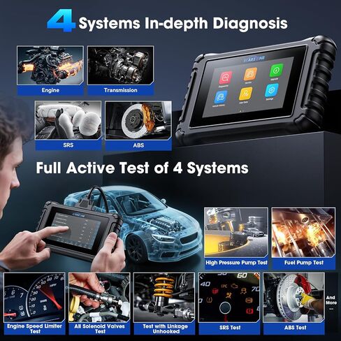 4 Systems OBD2 Scanner, UR600 ABS SRS Engine Transmission Car Code Reader with 49 Services Bidirectional Test of 4 Systems, Battery Test Live Data Diagnostic Scan Tools Lifetime Free Upgrade in Saudi Arabia