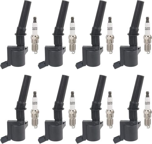 AUTOKAY Ignition Coil Pack, Set of 8 Ignition Coil Pack and Iridium Spark Plug for Ford F-150 4.6L DG508 SP479 in Saudi Arabia
