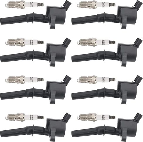 AUTOKAY Ignition Coil Pack, Set of 8 Ignition Coil Pack and Iridium Spark Plug for Ford F-150 4.6L DG508 SP479 in Saudi Arabia