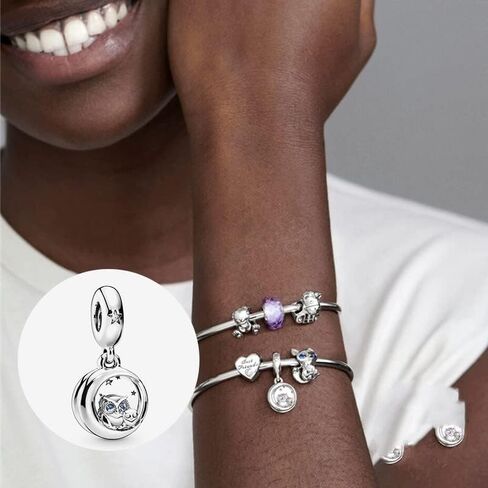 دائما بجانبك البومة تتدلى مكعب زركونيا سحر 925 قلادة من الفضة الاسترليني، مجوهرات الخرز هدايا للنساء سوار وقلادة A0220 in Kuwait