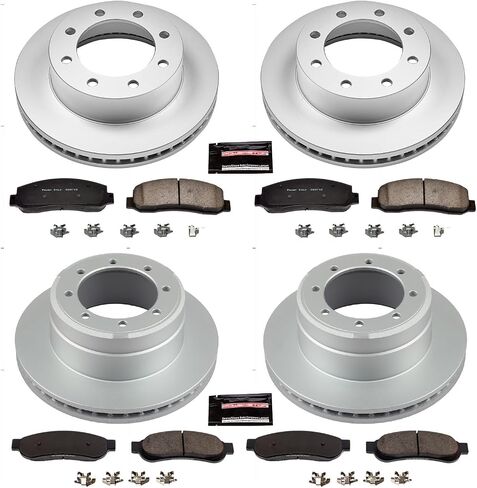 Power Stop KOE4033 Autospecialty Front and Rear Replacement Brake Kit-OE Brake Rotors & Ceramic Brake Pads For Ford F-350 Super Duty 2005-2010 [Model Specific] in Saudi Arabia
