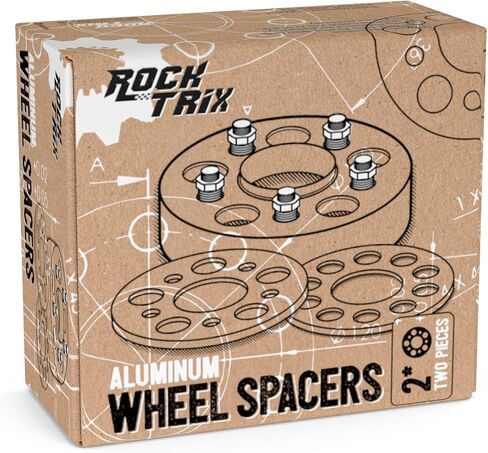 RockTrix 4x4 Wheel Spacers, 1 inch Thick Golf Cart Wheel Spacers Compatible with EZ GO EZGO Club Car, 1/2"x20 Studs Nuts, 4x101.6 to 4x101.6 Silver Adapters, 62mm Hub Bore, Set of 2 in Saudi Arabia