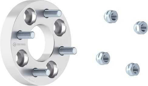 RockTrix 4x4 Wheel Spacers, 1 inch Thick Golf Cart Wheel Spacers Compatible with EZ GO EZGO Club Car, 1/2"x20 Studs Nuts, 4x101.6 to 4x101.6 Silver Adapters, 62mm Hub Bore, Set of 2 in Saudi Arabia