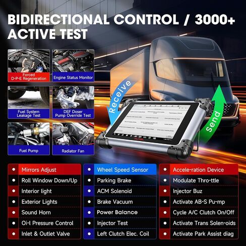 2025 Autel MaxiSYS CV MS908CV II Heavy Duty Truck Scanner, Same as MS909CV Up of MS908CV, J2534 Programmer, Coding, Semi Truck Full System Diagnostic Tool, Bidirectional Diesel Scan Tool w/ 64+ Resets in Saudi Arabia