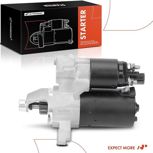 محرك A-Premium Starter متوافق مع Audi Q5 2009-2012 3.2L، A5 Quattro 2008 3.2L، S5 2008-2009 4.2L، 12V 1.4 KW 10 أسنان في اتجاه عقارب الساعة، استبدال # 0001108415، 0001108416 in Saudi Arabia