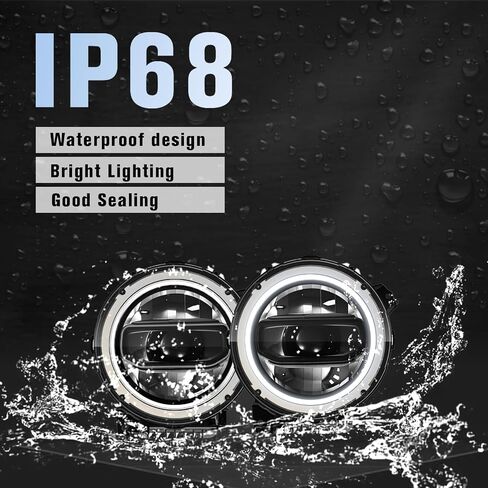 LED Headlights for 2018-2025 Jeep Wrangler JL/Gladiator JT Accessories, Anti Flicker DOT Approved High Low Sealed Beam with Yellow Turn Signal Light, 2PCS in Saudi Arabia