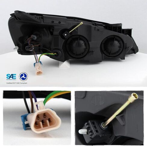 AKKON - For Pontiac G6 Amber Black Bezel OE Replacement Headlights Driver/Passenger Head Lamps Pair New in Saudi Arabia