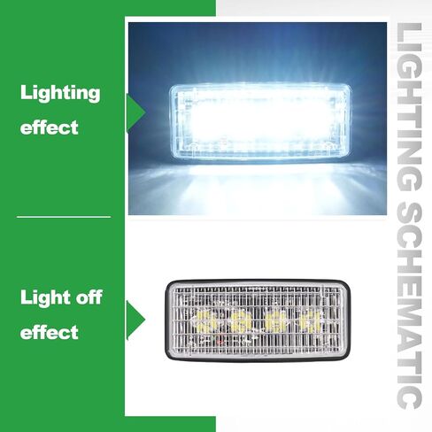 مصباح الأنف HECASA LED متوافق مع John Deere 4050 4250 4450 4055 4255 4455 7210 7410 7510 7610 7710 7810 بديل للمصباح الأمامي RE161288 RE37450 RE306510 KR4000 in Saudi Arabia