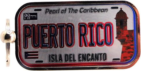 Westmon Works Puerto Rico Map Keychain Double Sided Metal Key Ring Souvenir in Saudi Arabia