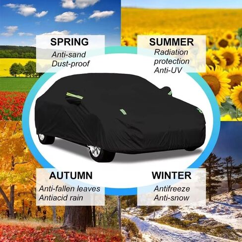 Full Car Covers for Lamborghini Urus SUV|Urus/Urus Pearl Capsule/Urus Graphite Capsule/ST-X SUV Waterproof Hail Dust Snow UV All Weather Protection Outdoor Exterior Accessories,Blackstyle in Saudi Arabia