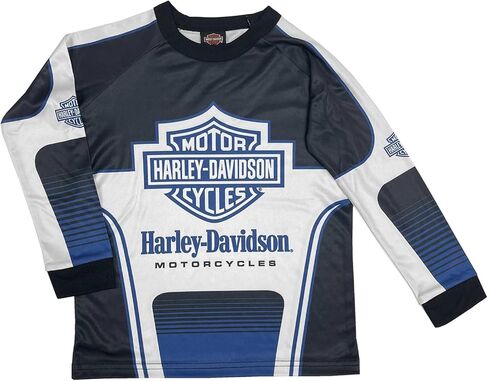 Harley-Davidson Little Boys' B&S Racer Performance Mesh Long Sleeve Top in Saudi Arabia
