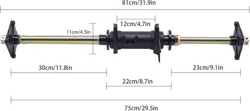 ATV Go Kart المحور الخلفي مجموعة تجميع كاملة 32 "110CC 150CC 200CC ATV دراجة رباعية الذهاب كارت الناقل محور المحور الخلفي استبدال مباشر in Kuwait