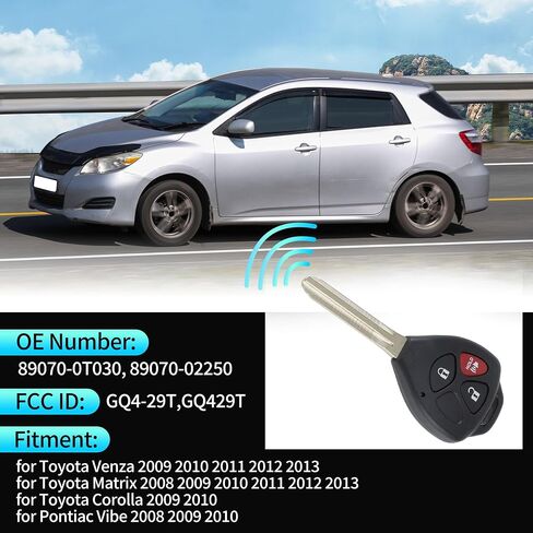 X AUTOHAUX GQ4-29T GQ429T Replacement Keyless Entry Remote Smart Key Fob for Toyota Venza 2009-2013 for Toyota Matrix 2008-2013 89070-0T030 89070-02250 H Chip 3 Buttons in Saudi Arabia
