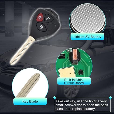 X AUTOHAUX GQ4-29T GQ429T Replacement Keyless Entry Remote Smart Key Fob for Toyota Venza 2009-2013 for Toyota Matrix 2008-2013 89070-0T030 89070-02250 H Chip 3 Buttons in Saudi Arabia