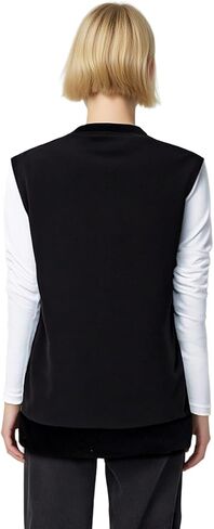 2 Pcs Women's Scrubs Healthcare Vest and Underscrub Longsleeve, Black Scrubs Vest, Soft Longsleeve for Nurse Hospital Work in Saudi Arabia