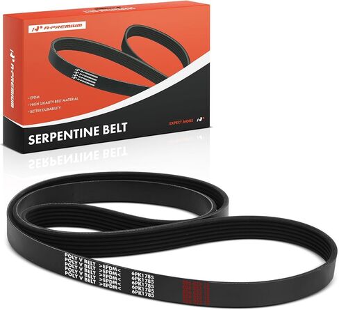 A-Premium Engine Serpentine Drive Belt Compatible with Chevrolet Impala, Lumina, Venture & Buick Century & Ford Tempo & Mercury Topaz & Oldsmobile Silhouette & International Harvester & Pontiac in Saudi Arabia