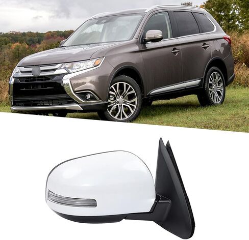 مرآة جانبية للسائق تناسب 2013-2020 Mitsubishi Outlander مرآة جانبية بديلة لملحقات مرآة الرؤية الخلفية تعديل كهربائي، قابلة للطي كهربائيًا، إضاءة دوارة، تدفئة (لا تناسب Outlander Sport) in Saudi Arabia