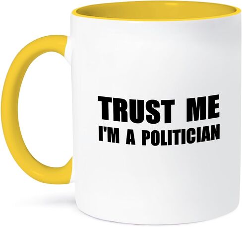 3dRose Trust me I'm a Politician work humor Funny politics government job gift Two Tone Mug, 11 oz, Black in Saudi Arabia
