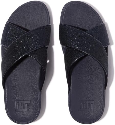 Fitflop Women's Lulu Glitterdust Cross Slides Sandal in Saudi Arabia