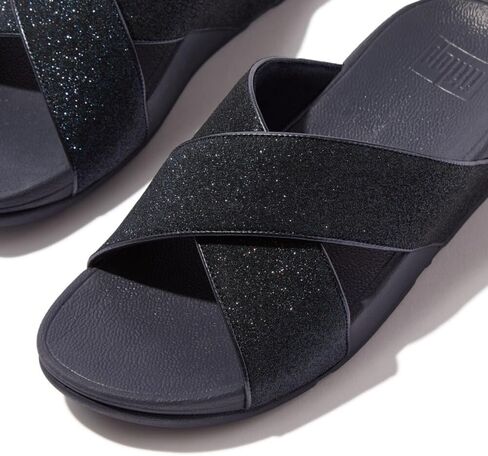 Fitflop Women's Lulu Glitterdust Cross Slides Sandal in Saudi Arabia
