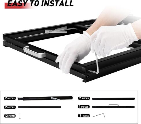 عروض العمل الثقيلة على أرصفة A-Frame علامات 24 × 36 بوصة ، لوحة شطيرة في الهواء الطلق علامة سوداء معدنية مزدوجة من الصلب مزدوج الوجه ， شريحة في طي مع 2 لوحات ملصقات بلاستيكية مموجة و 2 مضادات الوخز in Saudi Arabia