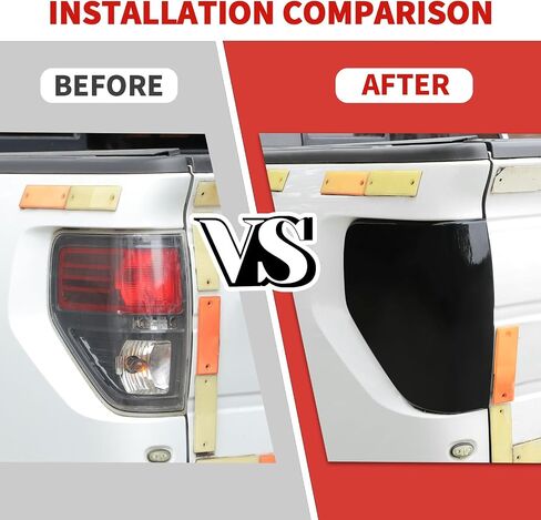 Jimen Fit for Ford F150 2009-2014, 2PCS Taillight Cover Tint Smoked Tail Light Bezel Trim in Saudi Arabia