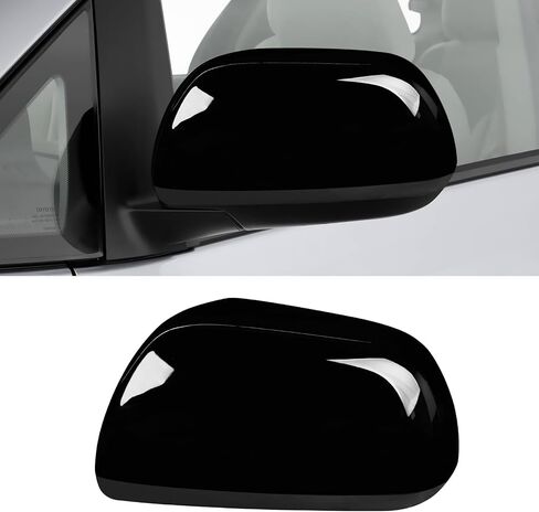 OWITAI متوافق مع 2012-2020 Toyota Sienna غطاء غطاء مرآة الجانب الأيسر للسائق، استبدال غطاء مرآة الرؤية الخلفية للباب الجانبي الأسود اللامع بدون ضوء إشارة الانعطاف لـ Sienna يستبدل 87945-08010 in Kuwait