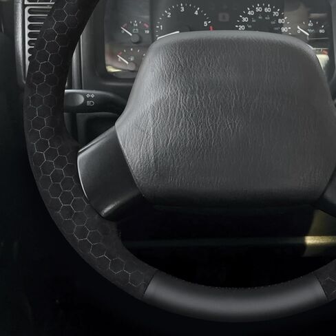 MEWANT Steering Wheel Cover for Jeep Wrangler TJ Cherokee XJ 1997-2002 Hand-Stitched Steering Wheel Wrap in Saudi Arabia