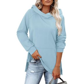 KISSMODA Womens Casual Hoodies Long Sleeve Sweatshirts Comfy Pullover Fleece Sweaters Winter Fall Outfits Fashion Clothes in Kuwait