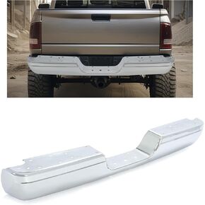 KUAFU Rear Bumper Face Bar Compatible with 1994-2002 Dodge Ram 1500 2500 3500 Fleetside/Styleside Replacement for 55076634AE 55076634AC 55076634AD 55076634AF CH1102344 Silvery Steel Chrome Heavy Duty in Kuwait