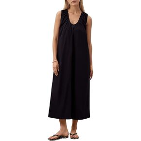 Maxi Dress for Women Sleeveless Long Summer Sundresses Flowy Vacation Beach Cotton Dress with Pockets in Kuwait