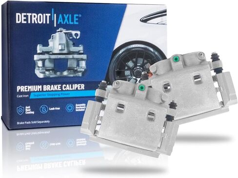 Detroit Axle - 2pc Rear Brake Calipers for 2003 Dodge Ram 2500 3500, Disc Brake Calipers with Bracket Replacement in Saudi Arabia