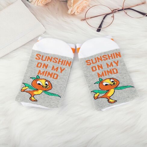 G2TUP Orange Bird Socks Cartoon Character Lover Gift Sunshine On My Mind Orange Birds Socks Sunshine Bird Merch in Saudi Arabia