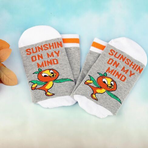 G2TUP Orange Bird Socks Cartoon Character Lover Gift Sunshine On My Mind Orange Birds Socks Sunshine Bird Merch in Saudi Arabia