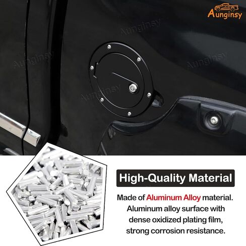 Aunginsy Car Fuel Tank Cap Replacement Anti-theft Lock Cap Compatible with Toyota Tundra 2007-2021 Door Fuel Tank Cover W/Lock Gas Cap Tank Trim Cover Fuel Filler Door Protector with Lock Accessories in Saudi Arabia