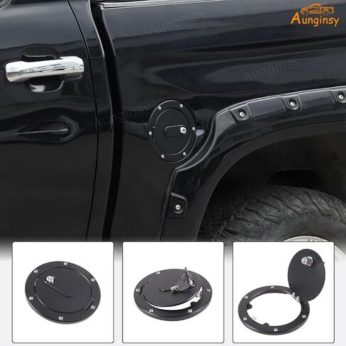 Aunginsy Car Fuel Tank Cap Replacement Anti-theft Lock Cap Compatible with Toyota Tundra 2007-2021 Door Fuel Tank Cover W/Lock Gas Cap Tank Trim Cover Fuel Filler Door Protector with Lock Accessories in Saudi Arabia