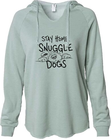 Stay Home Snuggle Dogs - Women's Cali Wave Hooded Sweatshirt in Kuwait