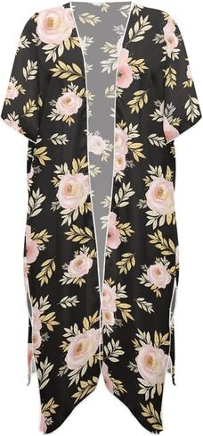 سترة كيمونو شيفون للسيدات من SEANATIVE سترة صيفية مثيرة شفافة ملابس سباحة بكيني مقاس كبير بدلة استحمام التستر in Kuwait