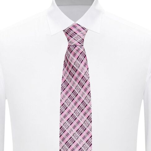 Jacob Alexander Men's Woven Plaid Pattern Regular or Slim Neck Tie in Saudi Arabia