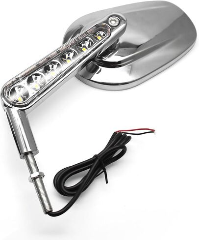 مرايا الدراجات النارية MZS كروم متوافقة مع VROD V-Rod Muscle VRSCF 2009-2017، إشارات الانعطاف LED ملحقات المرآة الجانبية للرؤية الخلفية in Saudi Arabia